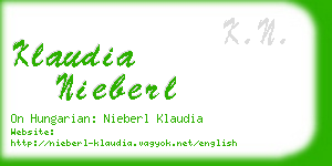 klaudia nieberl business card